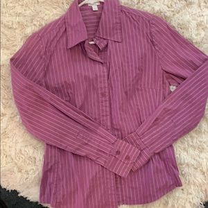 Lavender pinstripe button down dress shirt